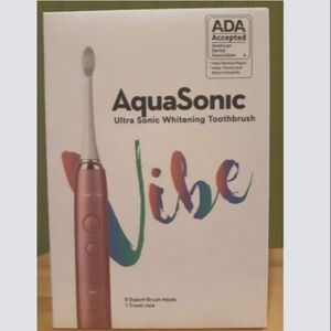 NWT ~ AquaSonic Vibe Series Ultra Sonic Whitening Toothbrush – Pink